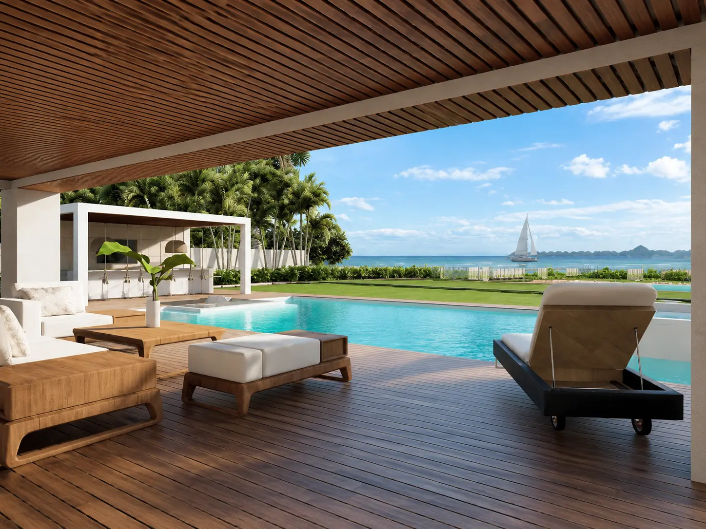Hotel Pool Area Design - Architecture Visualization visualization screenshot 1